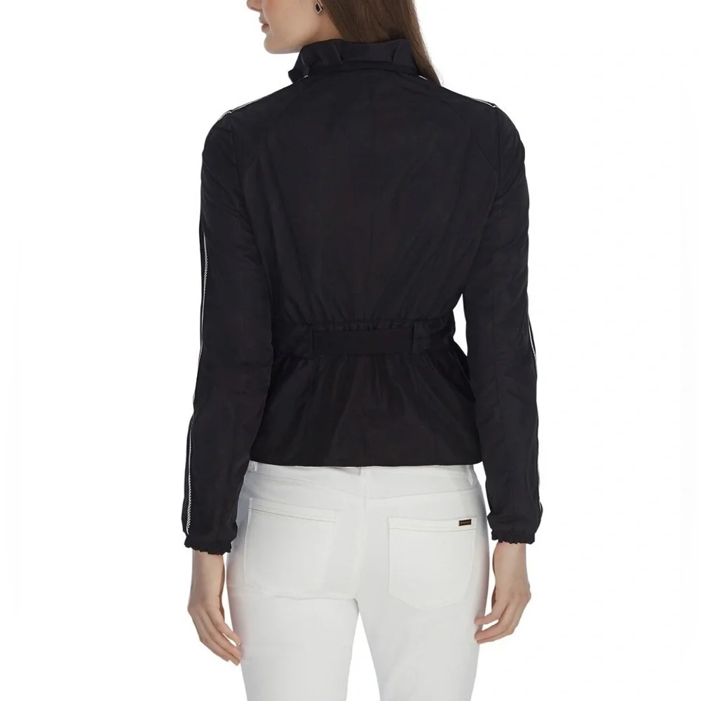 White House‎ Black Market Women's Sporty Tech Jacket Size 4 drawstring waist